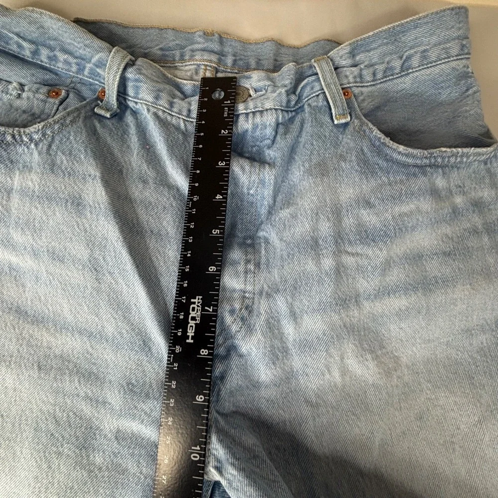 Levi's Premium 501 Mens Straight Leg Distressed Jeans Light Wash Button Fly
